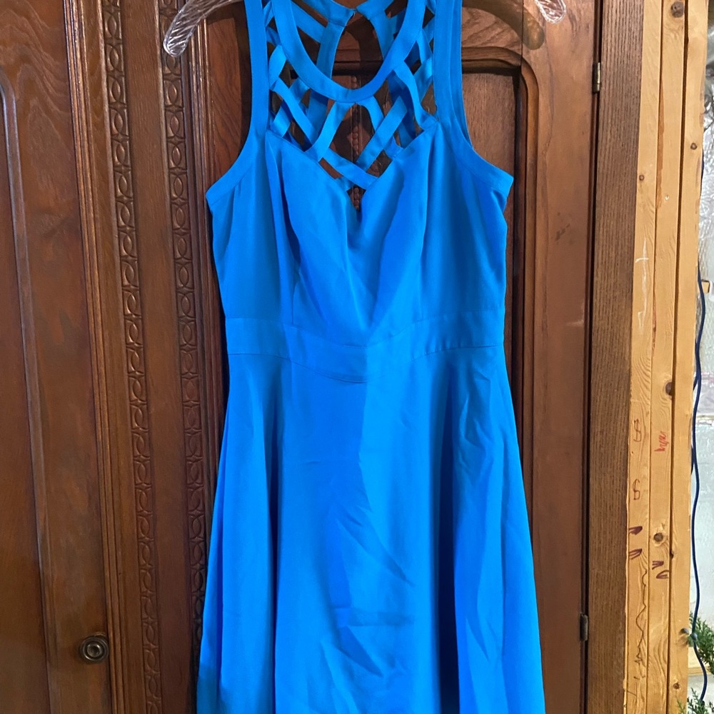 Guess Vibrant Blue Backless Dress